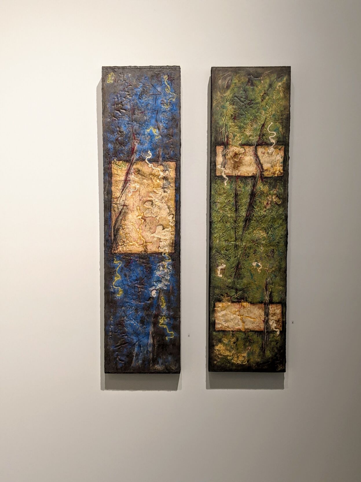 two monoprints by Brandon graving